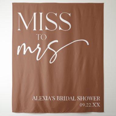 Miss To Mrs Brown Boho Bohemian Bridal Shower Tapestry