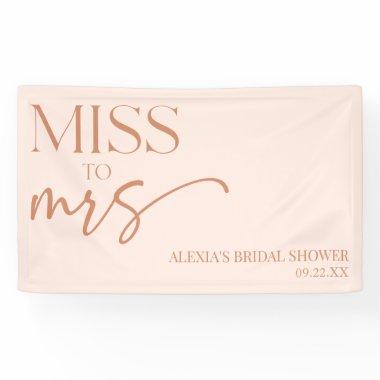 Miss To Mrs Brown Tan Boho Bohemian Bridal Shower Banner