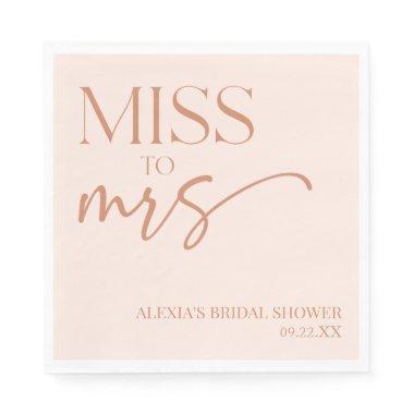 Miss To Mrs Brown Tan Boho Bohemian  Napkins