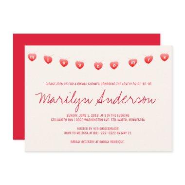 Miss To Mrs Bunting Banner  Invite