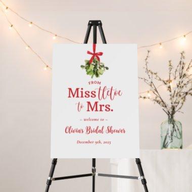 Miss to Mrs. Christmas Bridal Shower Welcome Sign