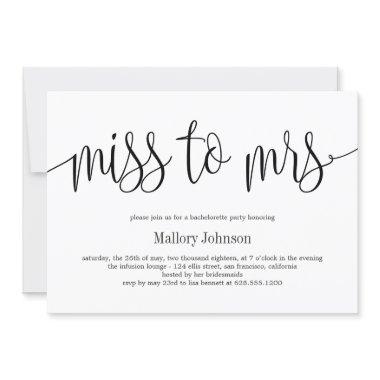 Miss To Mrs EDITABLE COLOR Bachelorette Party Holiday