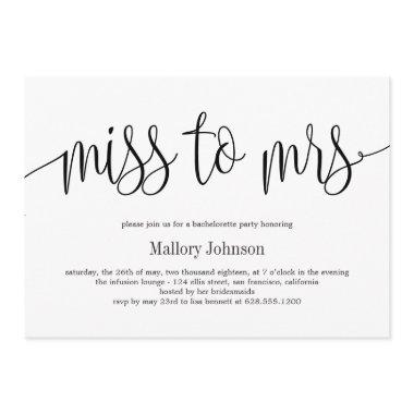 Miss To Mrs EDITABLE COLOR Bachelorette Party