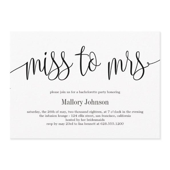 Miss To Mrs EDITABLE COLOR Bachelorette Party