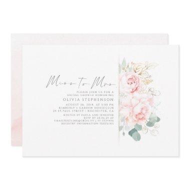 Miss to Mrs Gold and Pink Floral