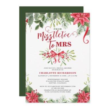 Miss To Mrs Mistletoe Elegant Winter