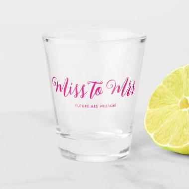 Miss to Mrs Modern Boho Script Bachelorette Shot Glass