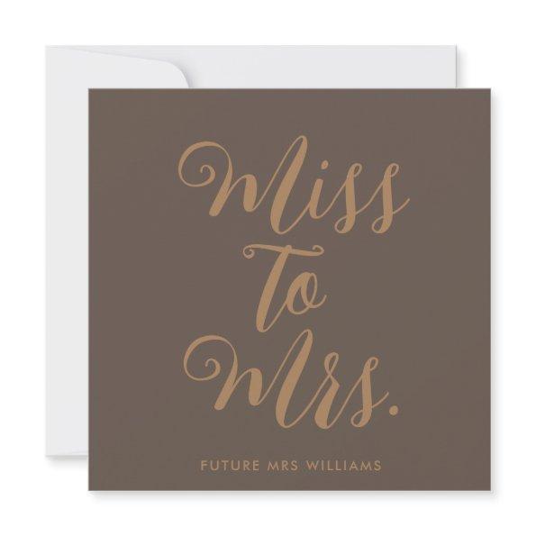 Miss to Mrs Modern