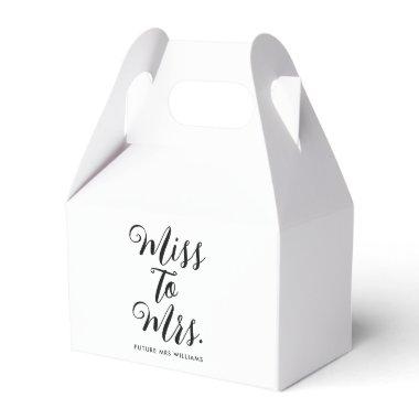 Miss to Mrs Modern Bridal Shower Bachelorette Favor Boxes