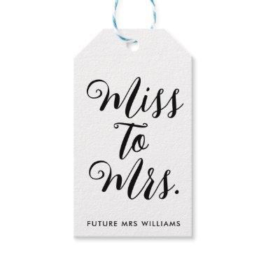 Miss to Mrs Modern  Bachelorette Gift Tags