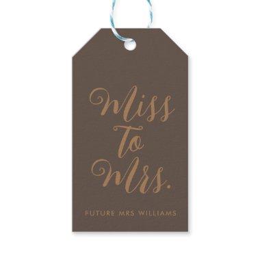 Miss to Mrs Modern  Bachelorette Gift Tags