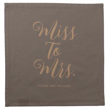 Miss to Mrs Modern Bridal Shower Cloth Napkin