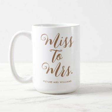 Miss to Mrs Modern Bridal Shower Coffee Mug