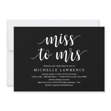 Miss to Mrs, Modern