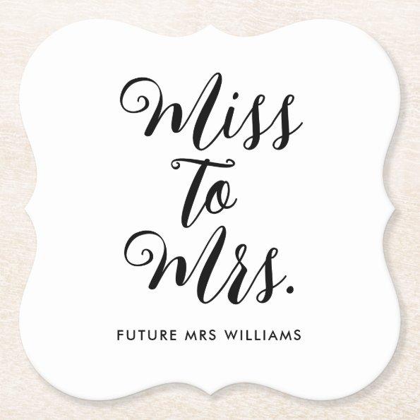 Miss to Mrs Modern  Paper Coaster
