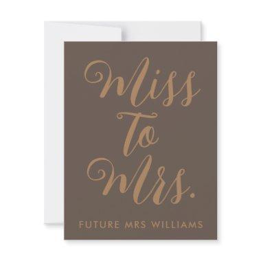 Miss to Mrs Modern Bridal Shower  RSVP Card