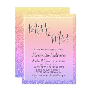 Miss to Mrs Purple Glitter