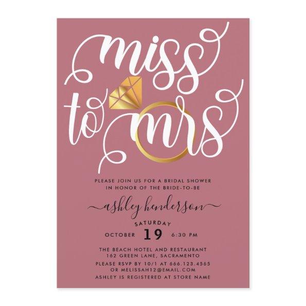 Miss To Mrs Rose Gold