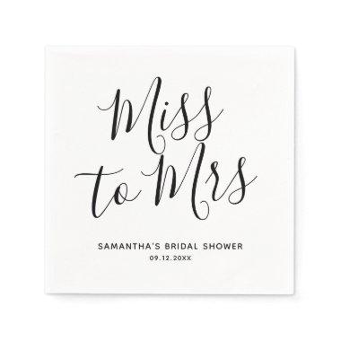 Miss to Mrs Simple Chic Boho Theme  Napkins