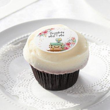 Miss to Mrs Travel  Cupcake Toppers Edible Frosting Rounds