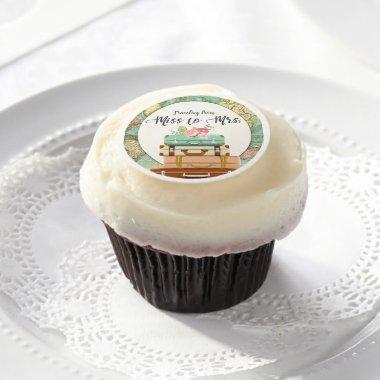 Miss to Mrs Travel  Cupcake Toppers Edible Frosting Rounds