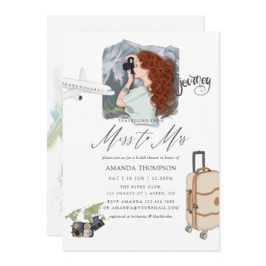 Miss To Mrs Travel Bridal Shower Invitations