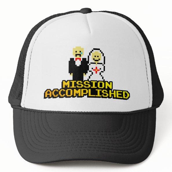 "Mission Accomplished" Marriage (8-bit) Trucker Hat