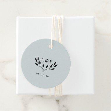 Mist Blue | Simple Modern Wedding Thank you Gift Favor Tags