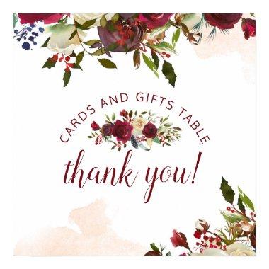 Mistletoe Manor  & Gifts Wedding Table Sign