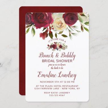 Mistletoe Manor Chic Brunch & Bubbly Bridal Shower Invitations