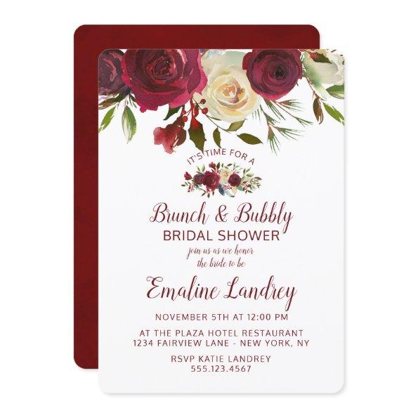 Mistletoe Manor Chic Brunch & Bubbly Bridal Shower Invitations