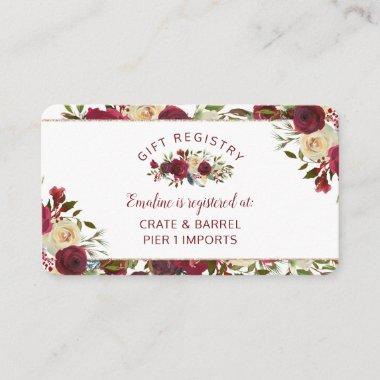 Mistletoe Manor Winter Bridal Shower Gift Registry Enclosure Invitations