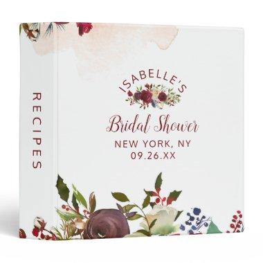 Mistletoe Manor Winter Bridal Shower Recipe Invitations 3 Ring Binder