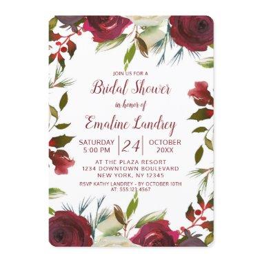 Mistletoe Manor Winter Wedding Bridal Shower Invitations