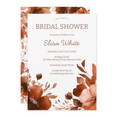 Mocha Blooms Watercolor  CUSTOM