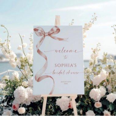 Mocha Bow  Welcome Sign