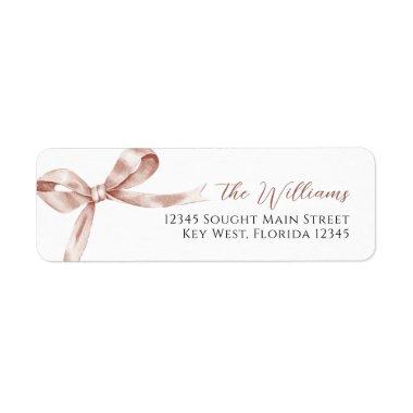 Mocha Bow Return Address Labels