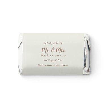 Mocha Brown Elegant Chic Wedding Mr & Mrs Trendy Hershey's Miniatures