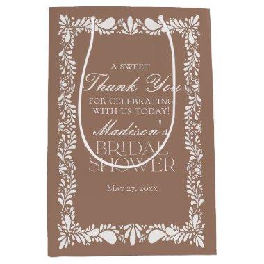 Mocha Brown Talavera Fiesta  Favor Medium Gift Bag