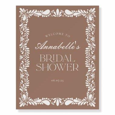 Mocha Brown Talavera Fiesta  Welcome Foam Board