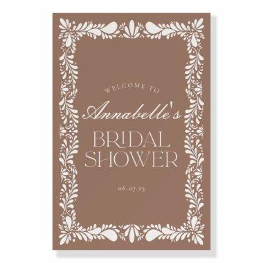 Mocha Brown Talavera Fiesta  Welcome Foam Board