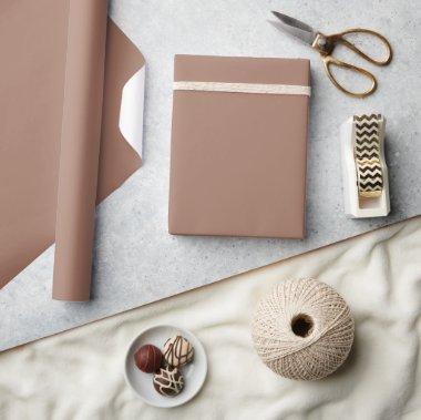 Mocha Mousse Brown Solid Color Wrapping Paper