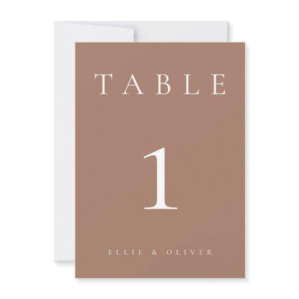 Mocha Mousse Wedding/Event Table Number