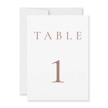 Mocha Mousse & White Wedding/Event Table Number
