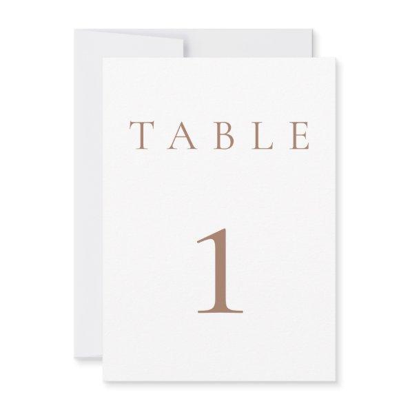Mocha Mousse & White Wedding/Event Table Number