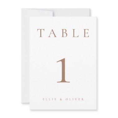 Mocha Mousse & White Wedding/Event Table Number