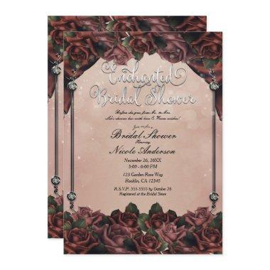Mocha Rust Brown Roses Elegant Fall Wedding