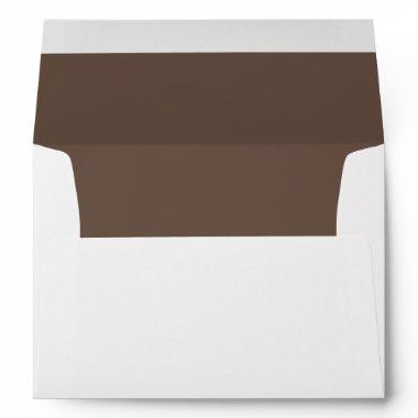 Mocha Wedding Elegant Modern Return Address Envelope