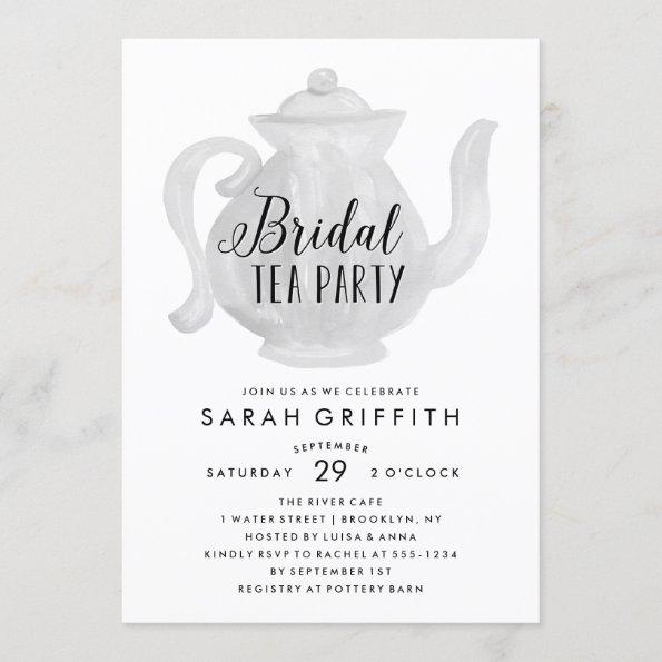 Mod Bridal Shower Tea Party Neutral Invitations