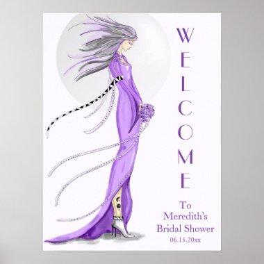 "Mod Bride" Bridal Shower Welcome Poster